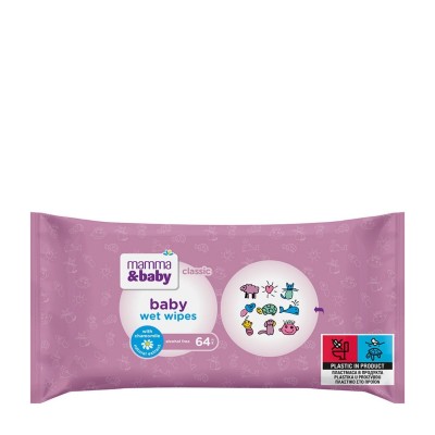 Mamma & Baby - Chamomile Wet Wipes, 64 pcs