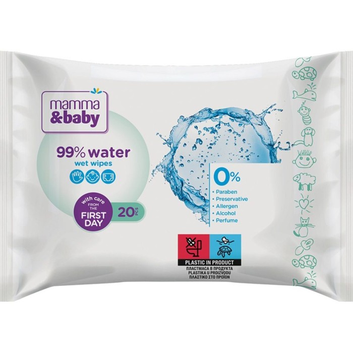 Mamma&Baby Wet Wipes 20pcs