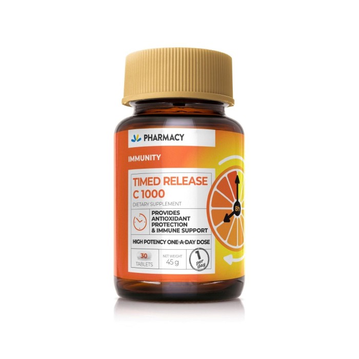 Pharmacy Timed Release Vitamin C 1000 Dietary Supplement 30pcs
