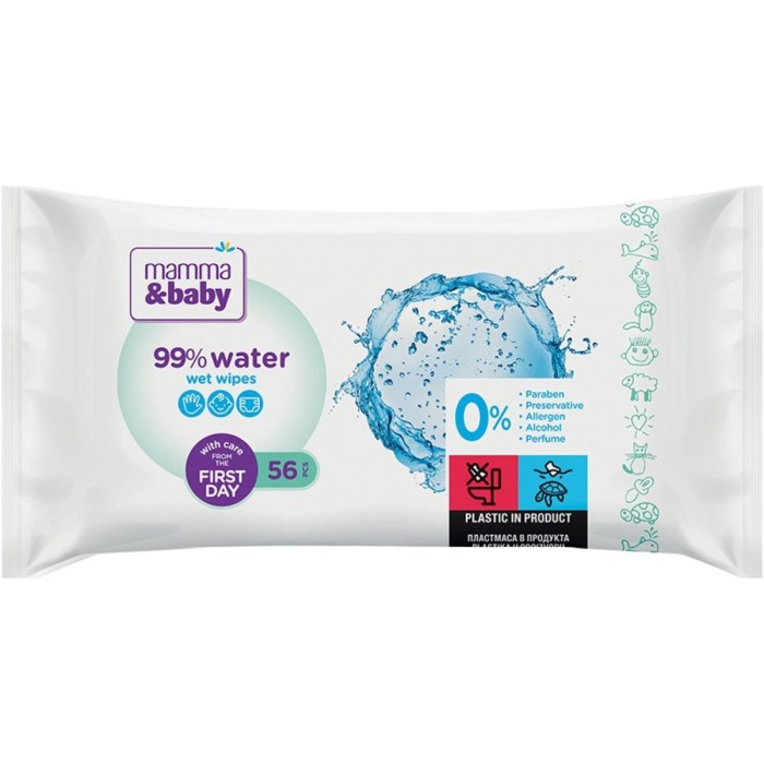 Mamma&Baby Wet Wipes 56pcs