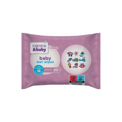 Mamma&Baby Wet Wipes with Chamomile 20pcs