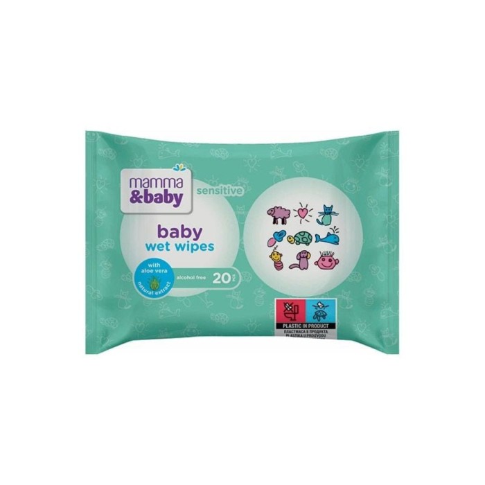 Mamma&Baby Sensitive Υγρά Μαντηλάκια 20τμχ