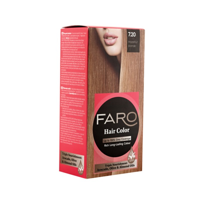 Faro Hair Dye 7.2 Hazelnut Blonde