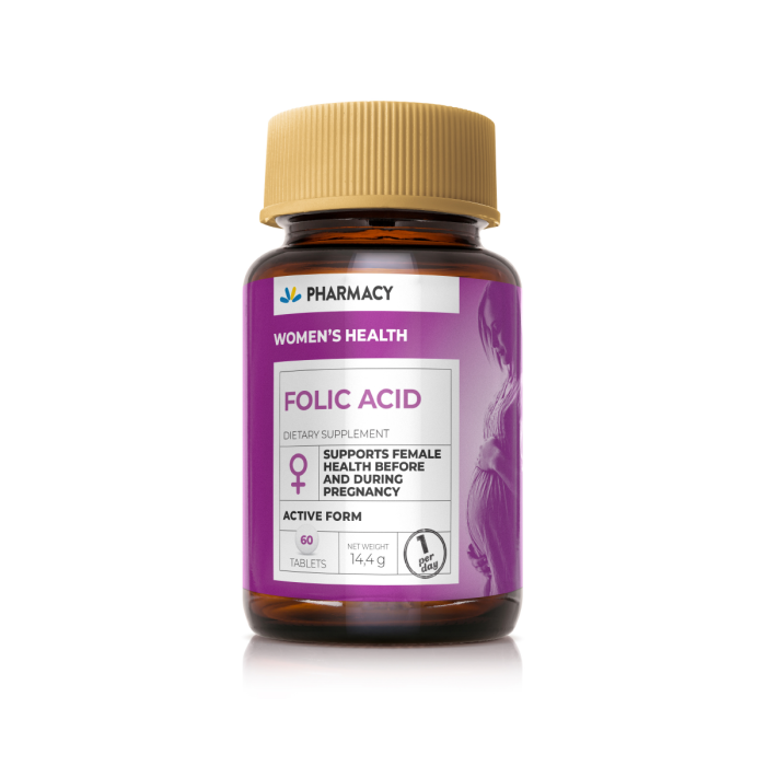 Pharmacy Folic Acid - Συμπλήρωμα Διατροφής Φολικού Οξέος, 60 Δισκία