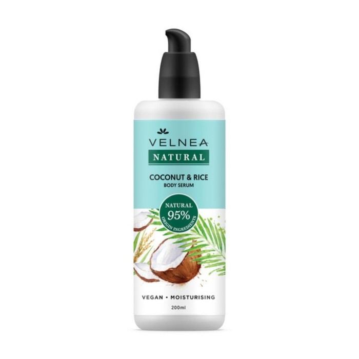 Velnea Natural Coconut & Rice - Ορός Σώματος, 200ml