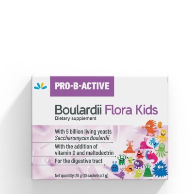 Pro-B-Active - Boulardii Flora - Συμπλήρωμα Διατροφής Με Προβιοτικά Για Παιδια, 10 Φακελάκια