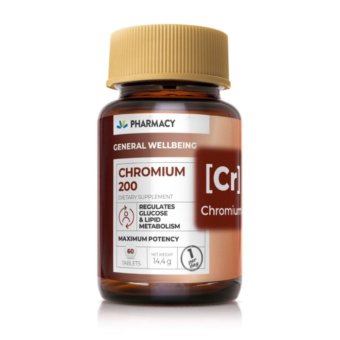 Pharmacy Chromium 200, 60 Tabs