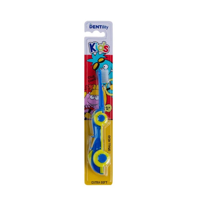 Dentility Kids Extra Soft Toothbrush Blue Car for Boys Πολύ Μαλακή Παιδική Οδοντόβουρτσα για Αγόρια 1pcs