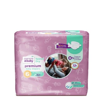 Mamma&Baby Premium Diapers Πάνες 6Xl 32pcs