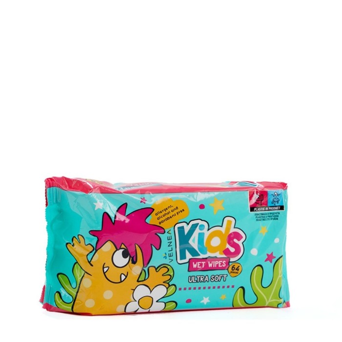 Velnea Kids Wet Wipes Ultra Soft 64/1 Powder