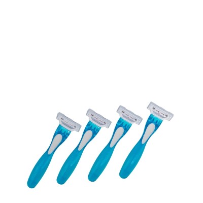 Velnea Triple Blade Disposable Razors Blue ,4pcs