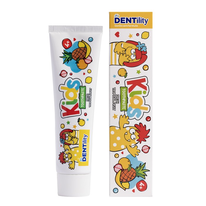 Dentility Kids Tropical Fruit Toothpaste Παιδική Οδοντόκρεμα 50ml