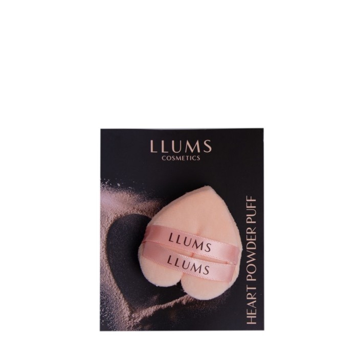 Llums Puff Set For Powders Heart Shape 2pcs
