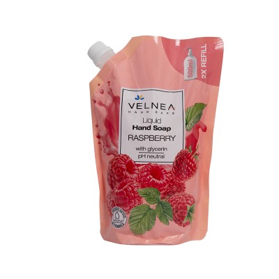 Velnea Liquid Soap Raspberry Refill 1000ml