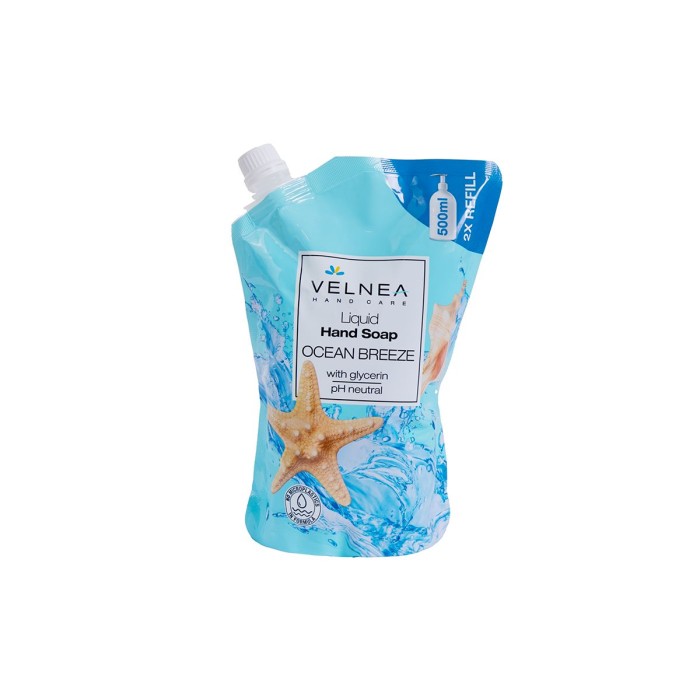 Velnea Liquid Soap Ocean Breeze 1000ml - Refill