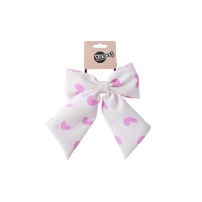 Yesss! Headband Bow Purple Hearts 1Pc