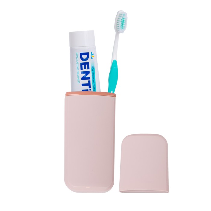 Yesss! Toothbrush And Toothpaste Box Θήκη για Οδοντόκρεμα & Οδοντόβουρτσα Pink