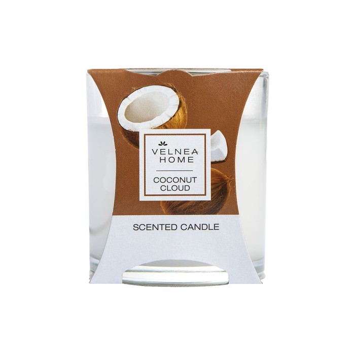 Velnea Home Scented Candle Coconut Αρωματικό Κερί Καρύδα 110g