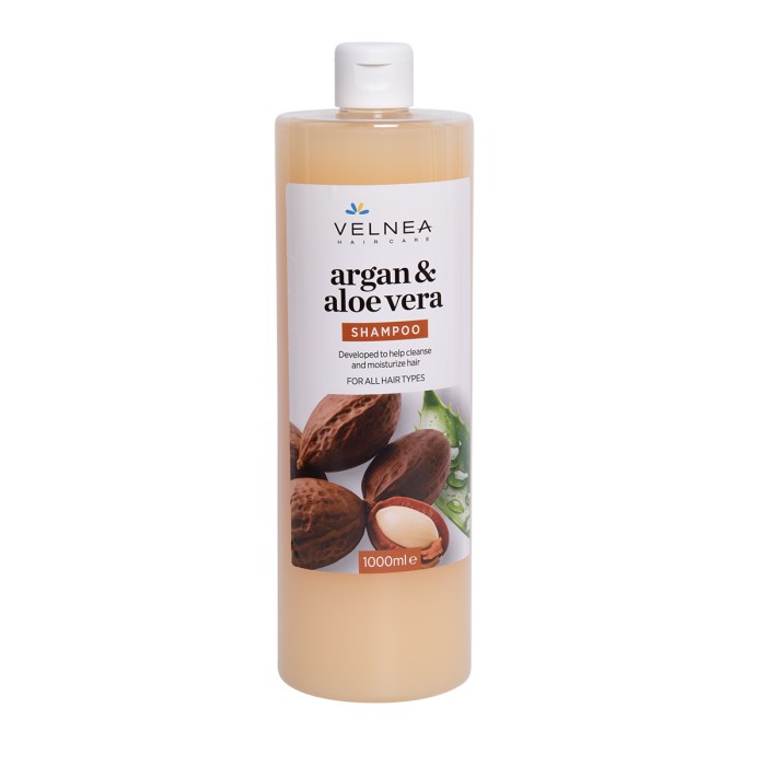 Velnea Shampoo Σαμπουάν Argan And Aloe Vera 1000ml