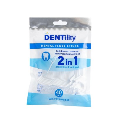 Dentility Dental Sticks 2 in 1 Οδοντικά Στικς 40pcs