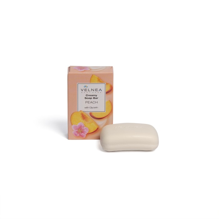 Velnea Peach Soap Bar Μπάρα Σαπουνιού 100g