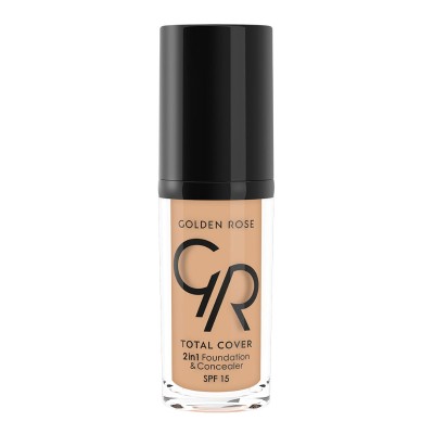 Golden Rose Total Cover 2 in 1 Foundation 04  30ml