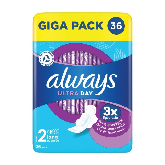 Always Ultra Long Plus - Sanitary Towels With Wings, 36τμχ