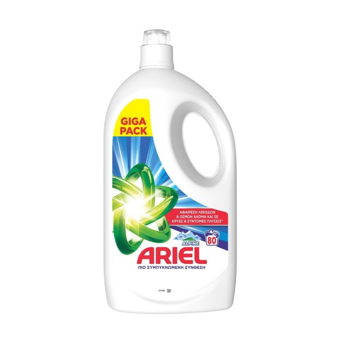 Ariel Liquid Laundry Detergent Alpine 80 Washes