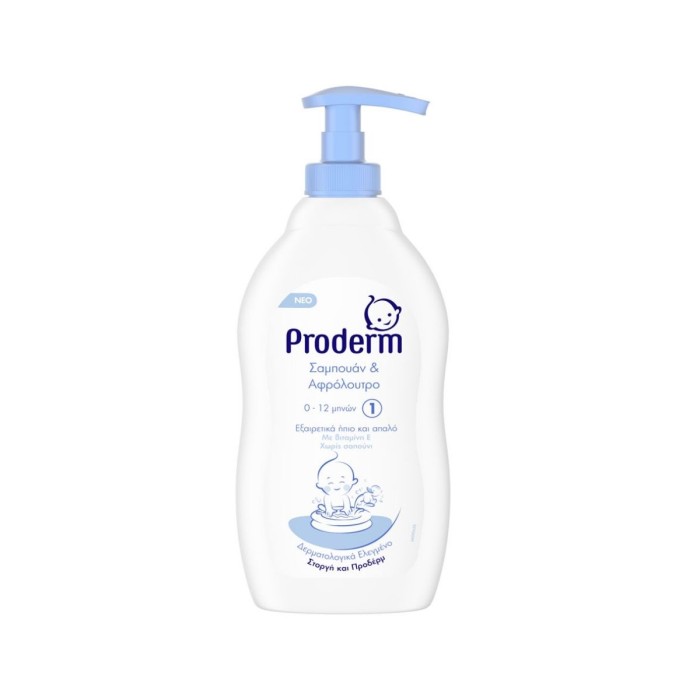 Proderm Shampoo & Shower Gel 0-12 Months 400ml