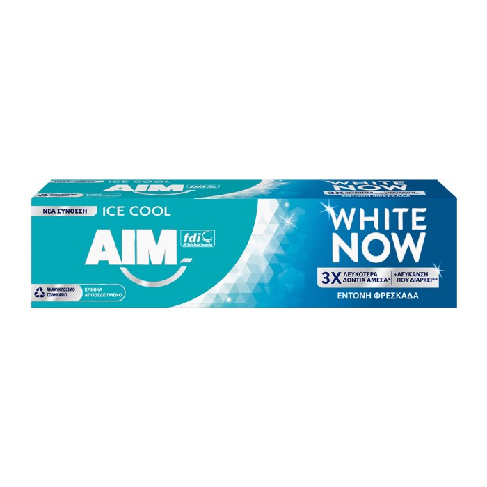 Aim White Now Ice Cool Mint Toothpaste 75ml