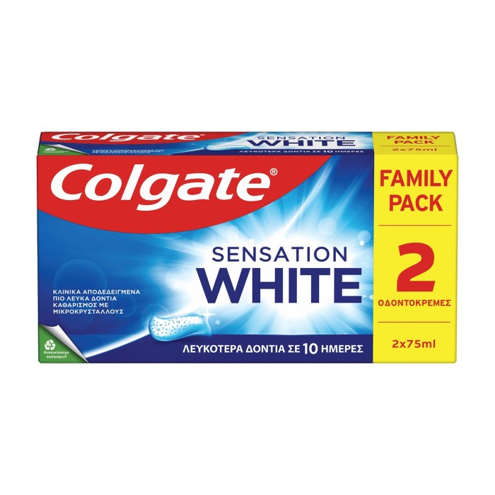 Colgate Sensation White Toothpaste Family Pack, 2x75ml