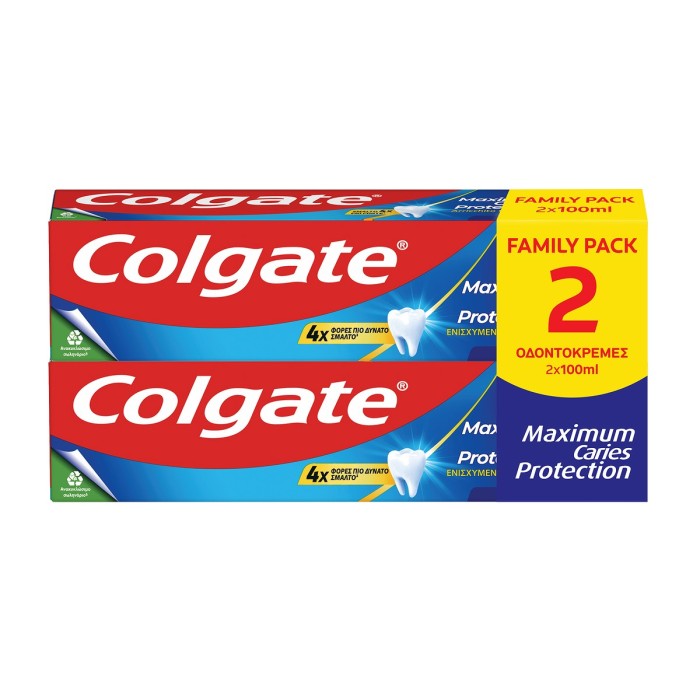 Colgate Maximum Protection Caries Toothpaste Family Pack, 2x100ml