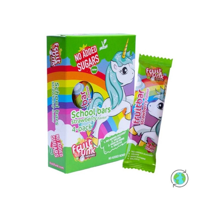 Fruitfunk Unicorn School Bars with Strawberry Flavor 4x20gr