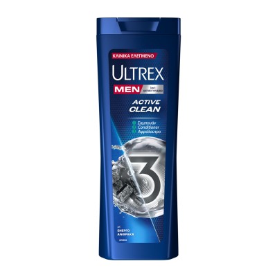 Ultrex Active Clean 3in1 Shampoo 360ml