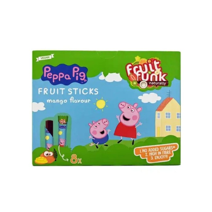 Fruitfunk Peppa Pig Fruit Sticks Snack with Mango Flavor 8x10gr