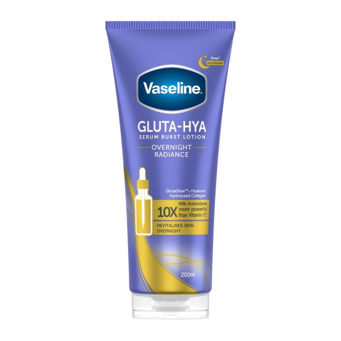 Vaseline Overnight Radiance Gluta-Hya Serum Burst Body Lotion 200ml