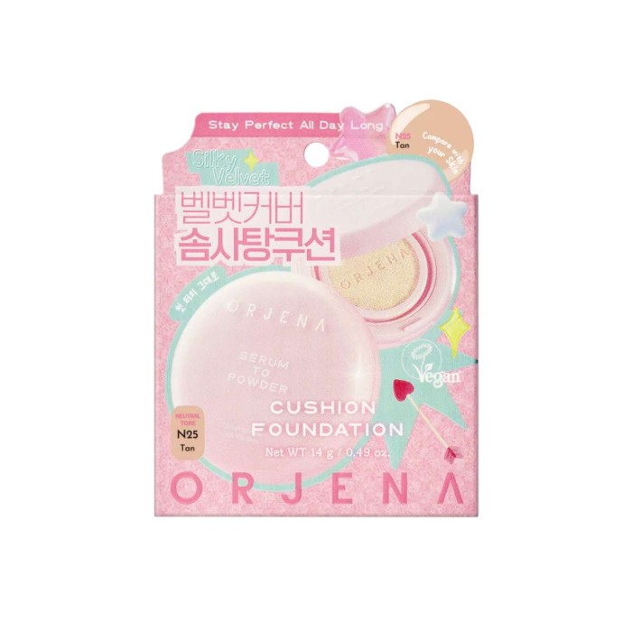 Orjena Serum To Powder Cushion SPF50+PA+++ N25 Tan 14g