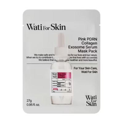 Wati For Skin Pink PDRN Collagen Exosome Serum Mask Pack 10ea 27g
