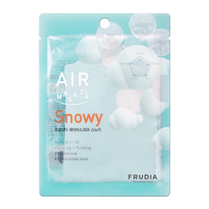 Frudia Air Mask 24 Snowy - Υφασμάτινη Μάσκα Προσώπου για Λάμψη, 25ml