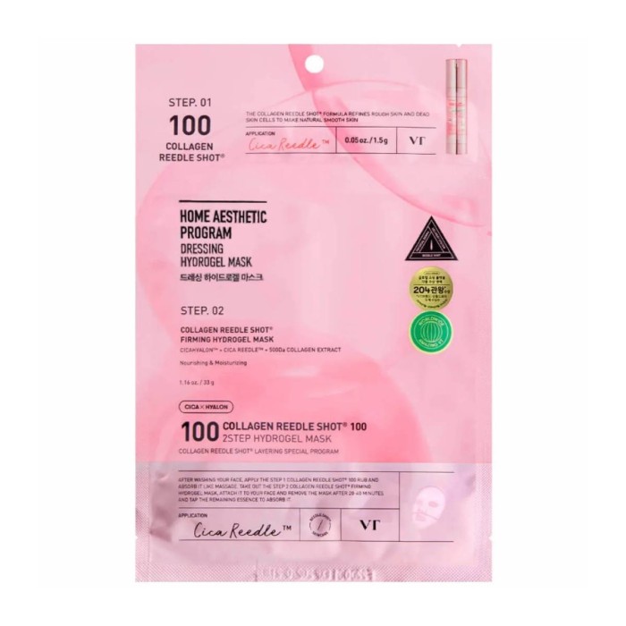VT Cosmetics Collagen Reedle Shot 100 Hydrogel 2-Step Μάσκα Προσώπου