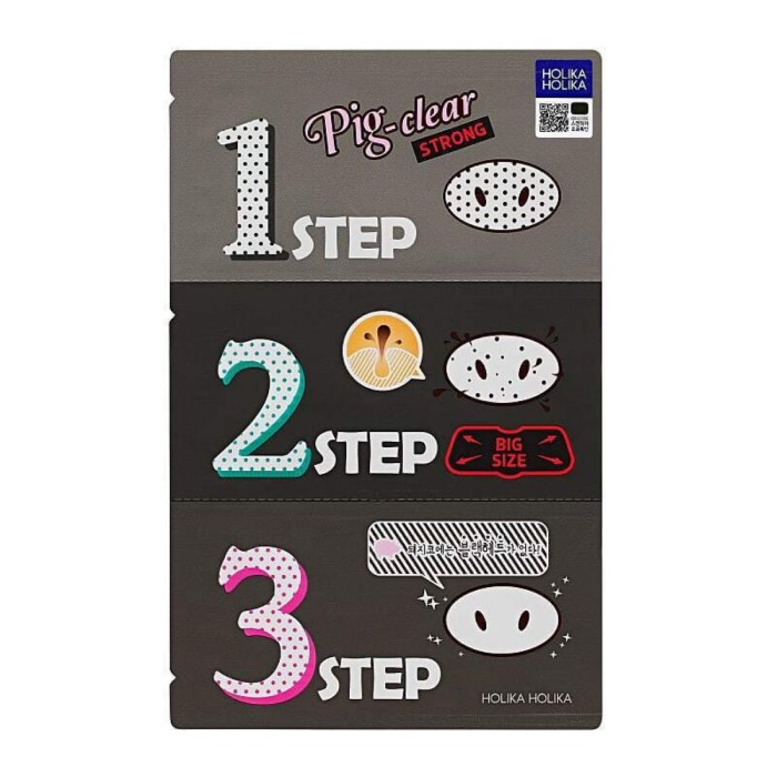 Holika Holika Pig Nose Clear Black Head 3 Step Kit Strong Ενισχυμένο Σετ 3 Βημάτων Κατά των Μαύρων Στιγμάτων