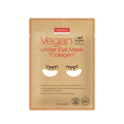 Purederm Vegan Collagen Eye Mask Ματιών Μάσκα 30τμχ