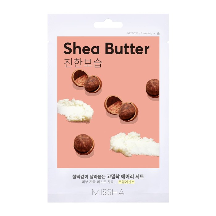 Missha Airy Fit Sheet Mask Shea Butter - Mάσκα Προσώπου για Θρέψη & Ενυδάτωση, 1τμχ