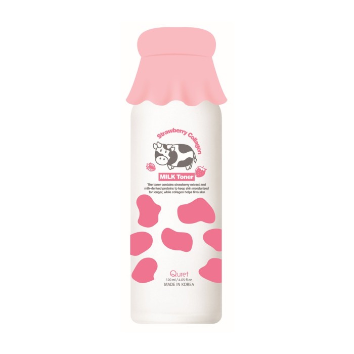 Quret Strawberry Collagen Milk Toner Τονωτική Λοσιόν Προσώπου 120ml