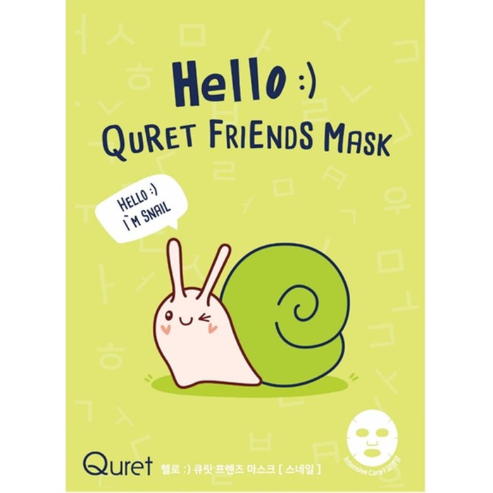 Quret Hello  Quret Friends Snail Μάσκα Προσώπου 25g