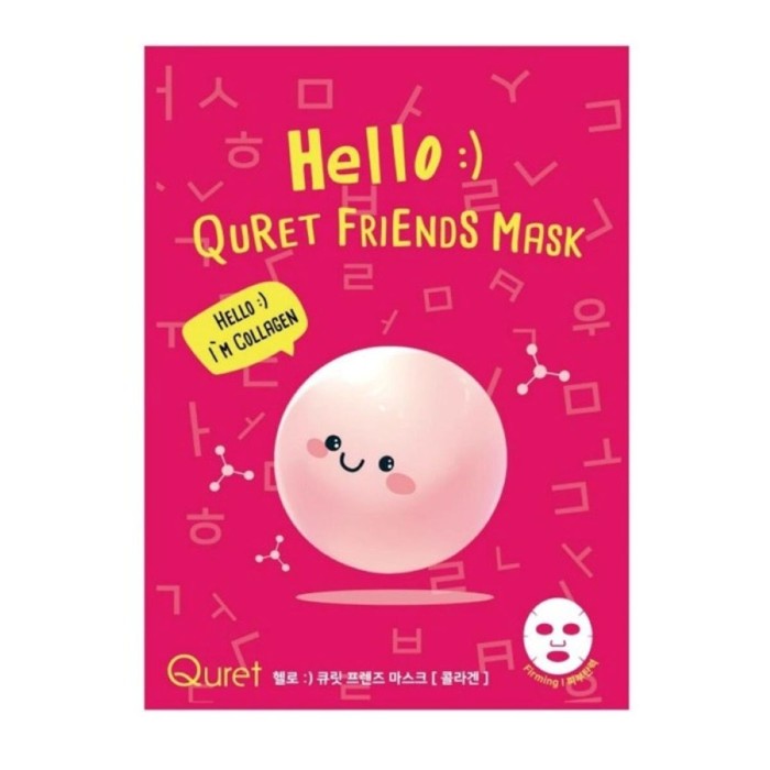 Quret Hello  Quret Friends Collagen Mask  25g