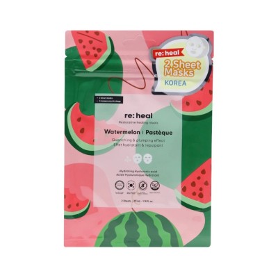 Re:heal 2-Sheet Face Mask Watermelon 35ml