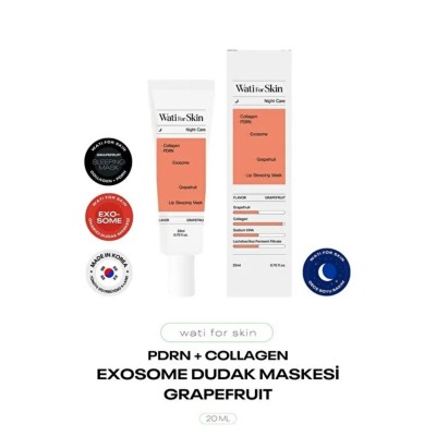 Wati For Skin Collagen PDRN Exosome Grapefruit Lip Sleeping Mask 20ml