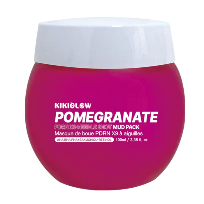 Kikiglow Pomegranate   PDRNX9 Needleshot Mud Pack - Μάσκα Προσώπου Πολλαπλής Δράσης, 100ml