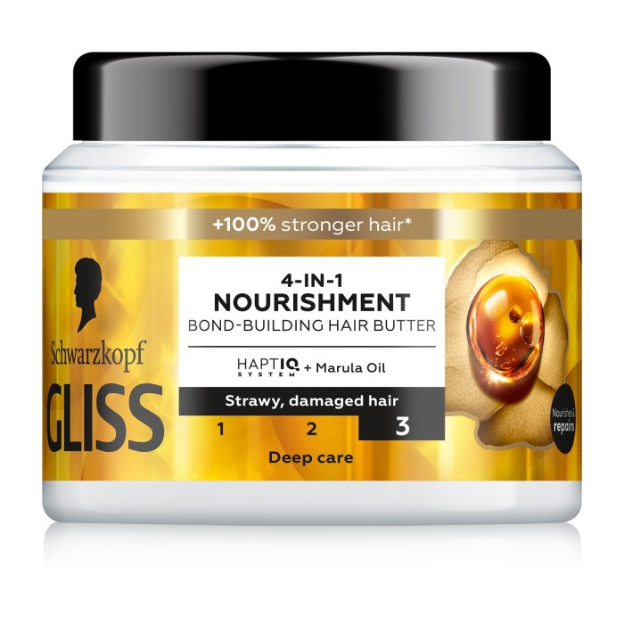 Schwarzkopf Gliss Μάσκα Μαλλιών Θρέψης 4-In-1 - Nourishment Bond-Building  400ml